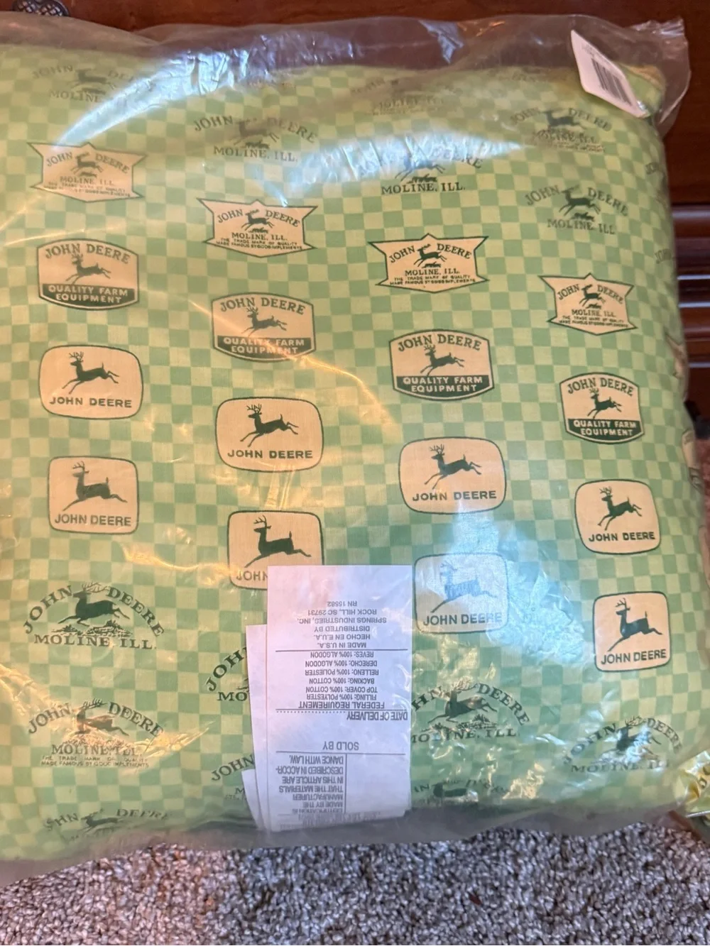 John Deere decorative throw